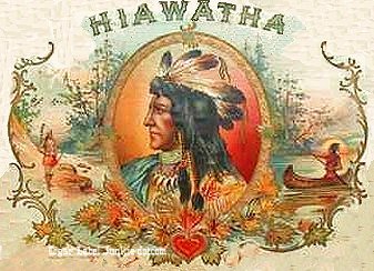 Hiawatha cigar box label