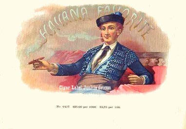Havana Favorite- cigar box label