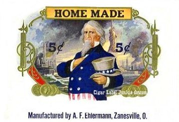 Home Made cigar box label