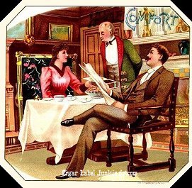 Home Comfort- cigar box label