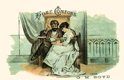Home Comfort- cigar box label