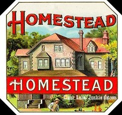 Homestead- cigar box label