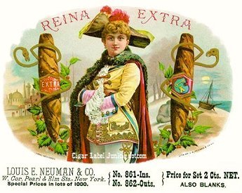 Reina- cigar box label