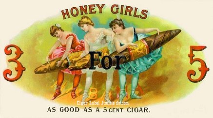 Honey Girls-cigar box label