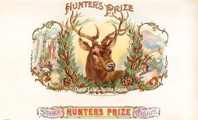 Hunters Prize inner cigar label