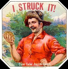 I Struck It cigar box label