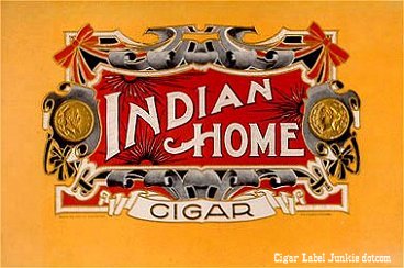 Indian Home cigar box label