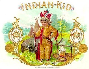 Indian Kid cigar box label