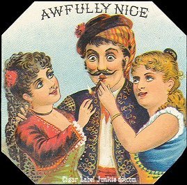 Aufully Nice- cigar box label