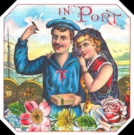 In Port- cigar box label