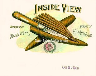 Inside View cigar box label