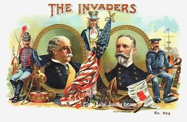 Invaders cigar box label
