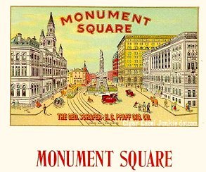 Monument Square- cigar box label