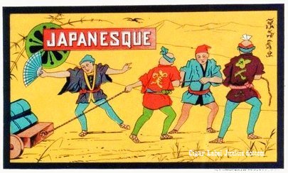 Japanesque- cigar box label