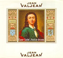 Jean Valjean cigar box label