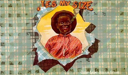 Jes My Size cigar box label