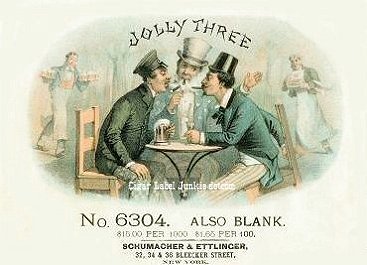 Jolly Three- cigar box label