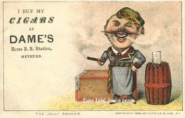 Jolly Smoker-cigar box label