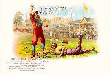 Judgment cigar box label