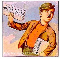 Just Out cigar box label