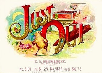 Just Out cigar box label