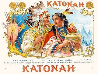 indians general cigar box label