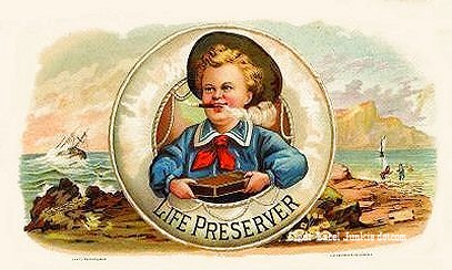 Life Preserver- cigar box label