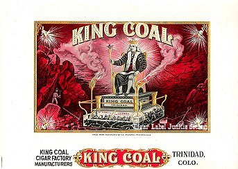 King Coal cigar box label