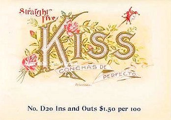 Kiss cigar box label