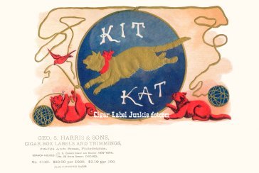 Kit Kat- cigar box label