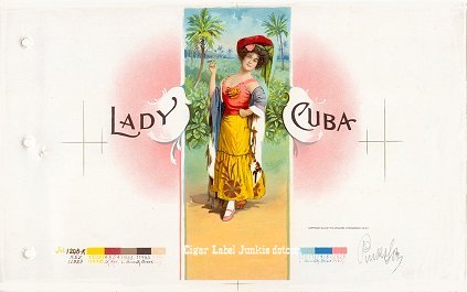 Lady Cuba- cigar box label