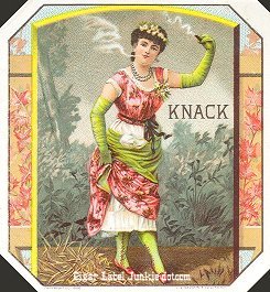 Knack- cigar box label