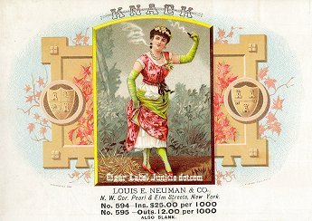Knack-cigar box label