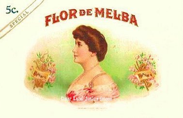 Dame Melba cigar box label