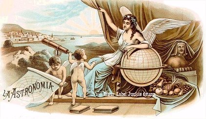 La Astronomia 2 cigar box label