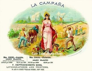 La Campana cigar box label