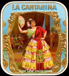 La Cantarina outer cigar label