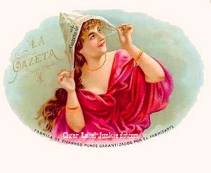 La Gazeta cigar box label
