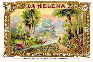 La Helena cigar box label