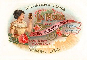 La Moda cigar box label