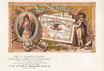 La Moneda cigar box label