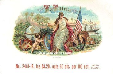 La Patria cigar box label