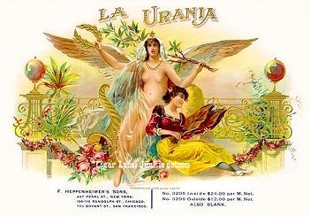 La Urania-cigar box label