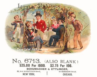 Little Dandies- cigar box label