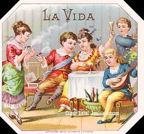 La Vida- cigar box label