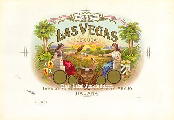 Las Vegas-cigar box label