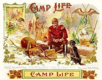 Camp Life- cigar box label