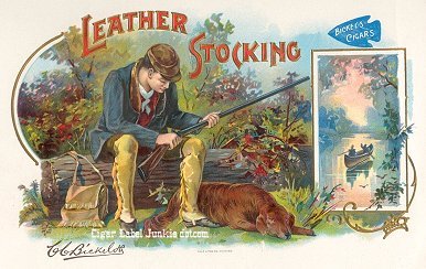Leather Stocking-cigar box label