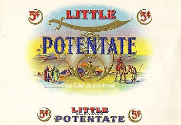 Little Potentate- cigar box label