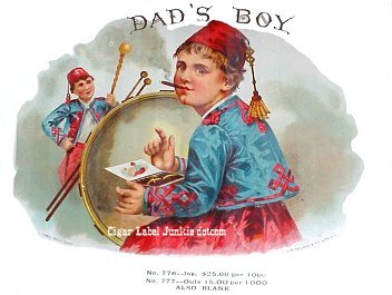 Dad's Boy- cigar box label